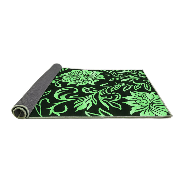 Sideview of Abstract Emerald Green Contemporary Rug, con502emgrn