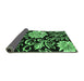 Sideview of Abstract Emerald Green Contemporary Rug, con502emgrn