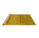 Sideview of Machine Washable Abstract Yellow Contemporary Rug, wshcon503yw