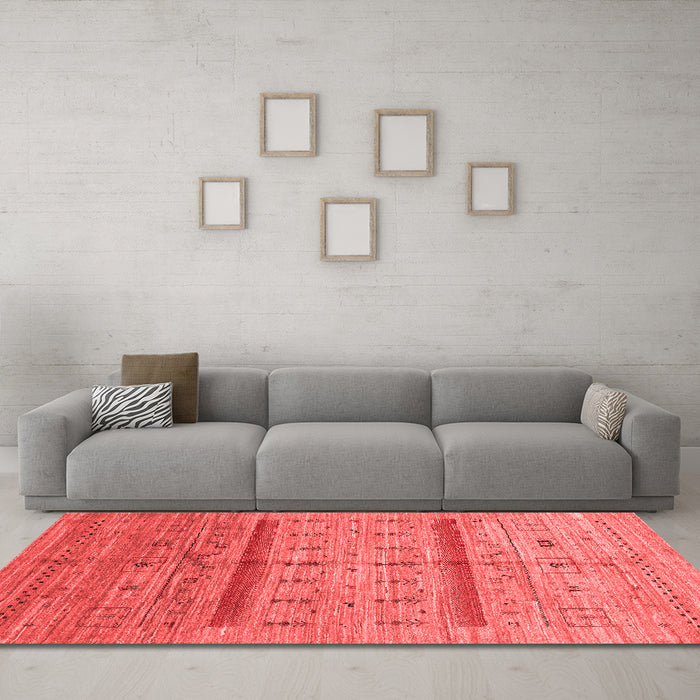 Contemporary Red Washable Rugs