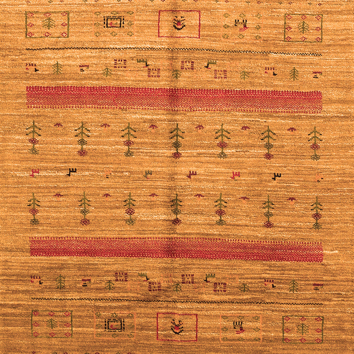 Serging Thickness of Machine Washable Abstract Orange Contemporary Area Rugs, wshcon503org