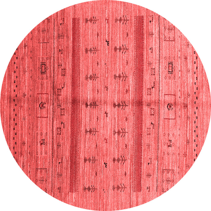 Machine Washable Abstract Red Contemporary Rug, wshcon503red