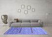 Machine Washable Abstract Blue Contemporary Rug in a Living Room, wshcon503blu