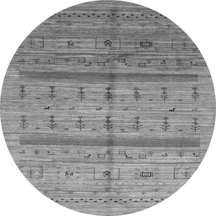 Square Abstract Gray Contemporary Rug, con503gry