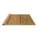 Sideview of Machine Washable Abstract Brown Contemporary Rug, wshcon503brn