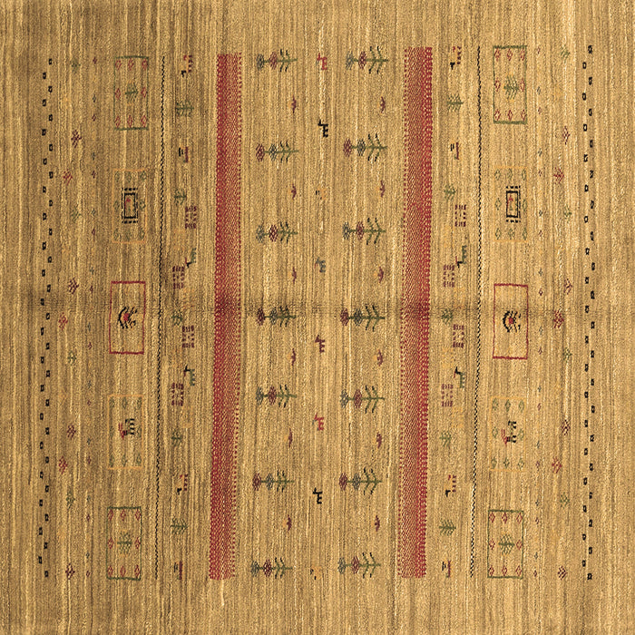 Square Abstract Brown Contemporary Rug, con503brn