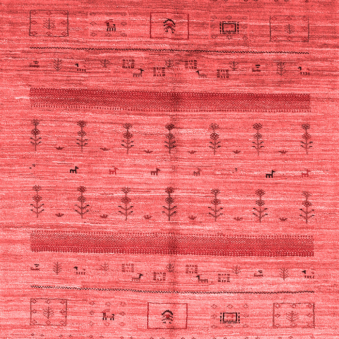 Machine Washable Abstract Red Contemporary Rug, wshcon503red