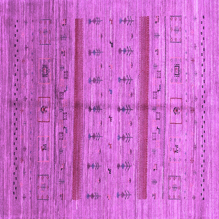 Square Abstract Purple Contemporary Rug, con503pur