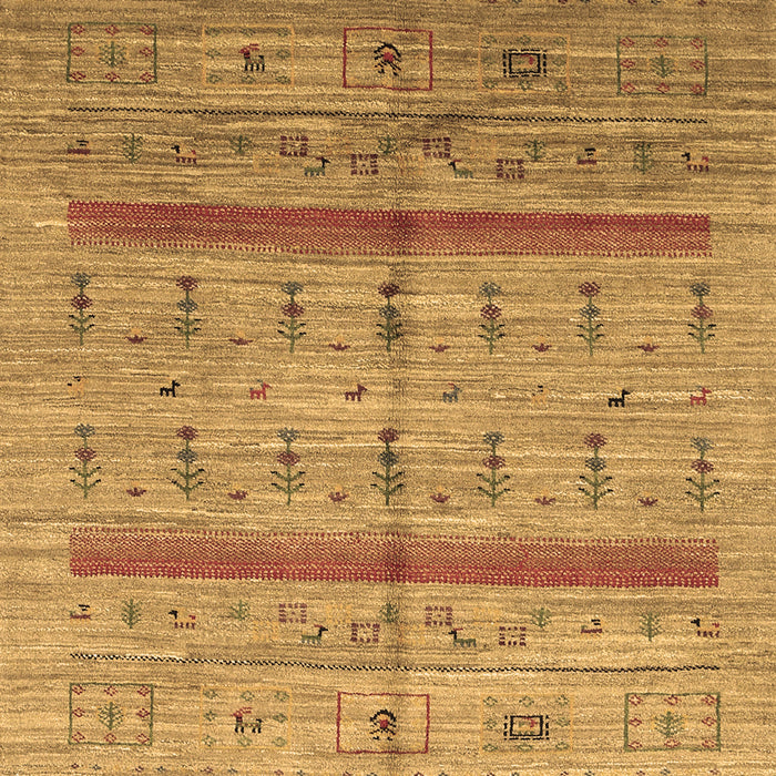 Machine Washable Abstract Brown Contemporary Rug, wshcon503brn
