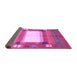 Sideview of Abstract Purple Contemporary Rug, con504pur