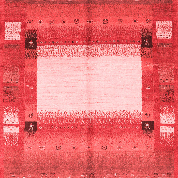 Machine Washable Abstract Red Contemporary Rug, wshcon504red