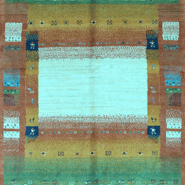 Machine Washable Abstract Light Blue Contemporary Rug, wshcon504lblu