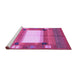 Sideview of Machine Washable Abstract Purple Contemporary Area Rugs, wshcon504pur