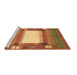 Sideview of Machine Washable Abstract Brown Contemporary Rug, wshcon504brn