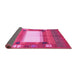 Sideview of Abstract Pink Contemporary Rug, con504pnk