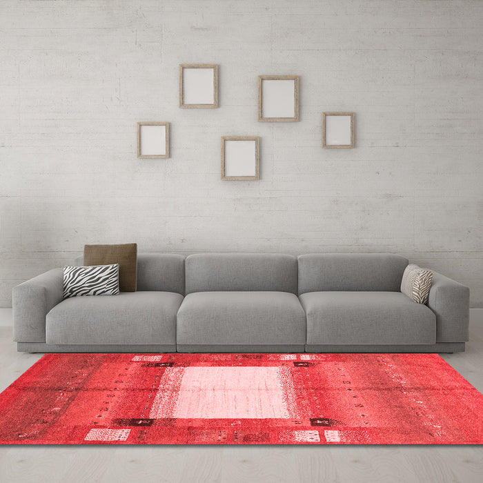 Contemporary Red Washable Rugs