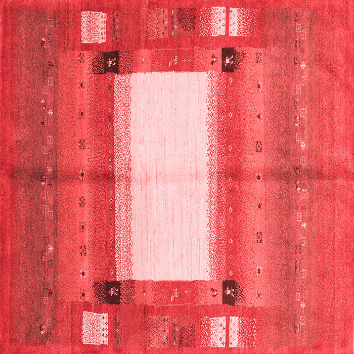 Machine Washable Abstract Red Contemporary Rug, wshcon504red