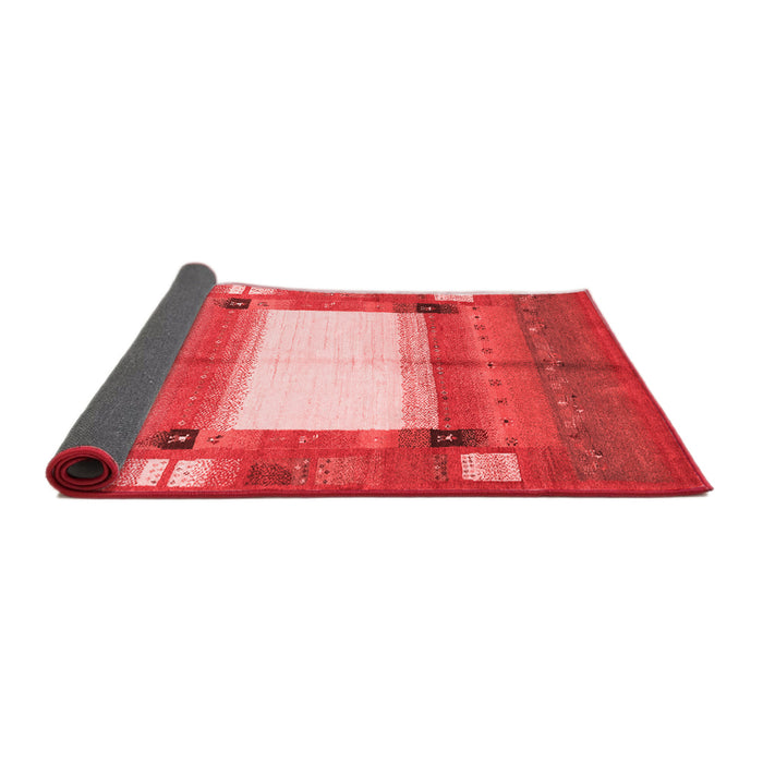 Abstract Red Contemporary Area Rugs