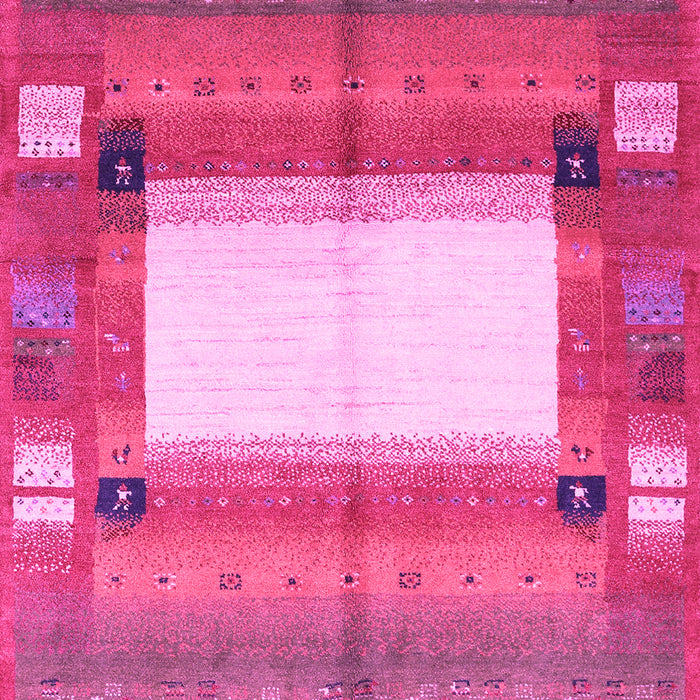 Machine Washable Abstract Pink Contemporary Rug, wshcon504pnk