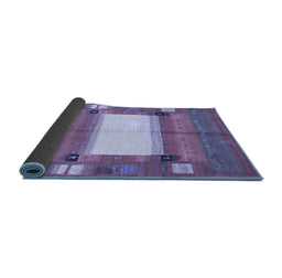 Sideview of Abstract Blue Contemporary Rug, con504blu