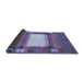 Sideview of Abstract Blue Contemporary Rug, con504blu