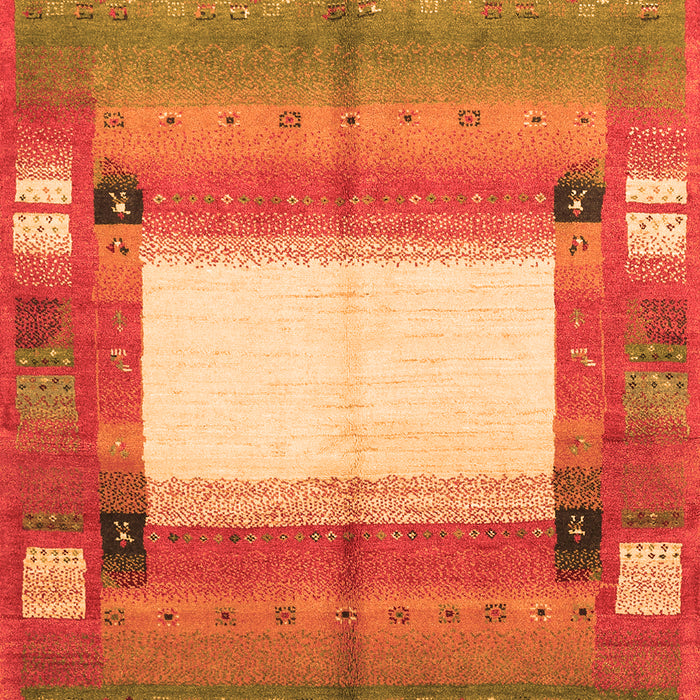 Abstract Orange Contemporary Rug, con504org