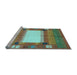 Sideview of Machine Washable Abstract Light Blue Contemporary Rug, wshcon504lblu