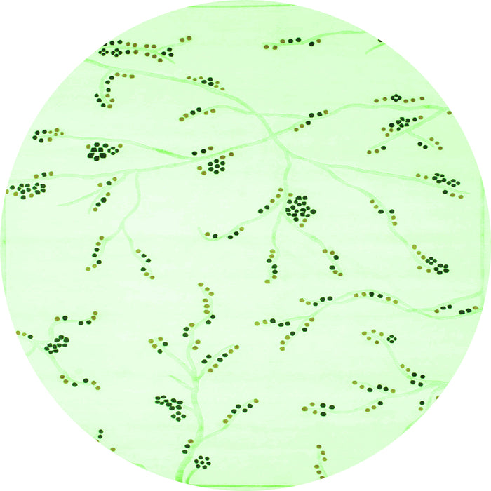 Square Solid Green Modern Rug, con505grn