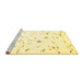 Sideview of Machine Washable Solid Yellow Modern Rug, wshcon505yw