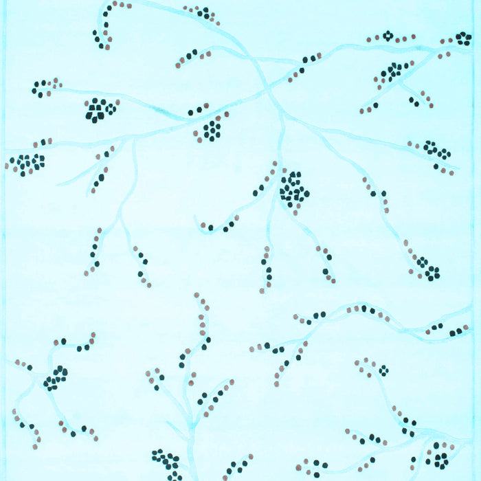 Solid Light Blue Modern Rug, con505lblu