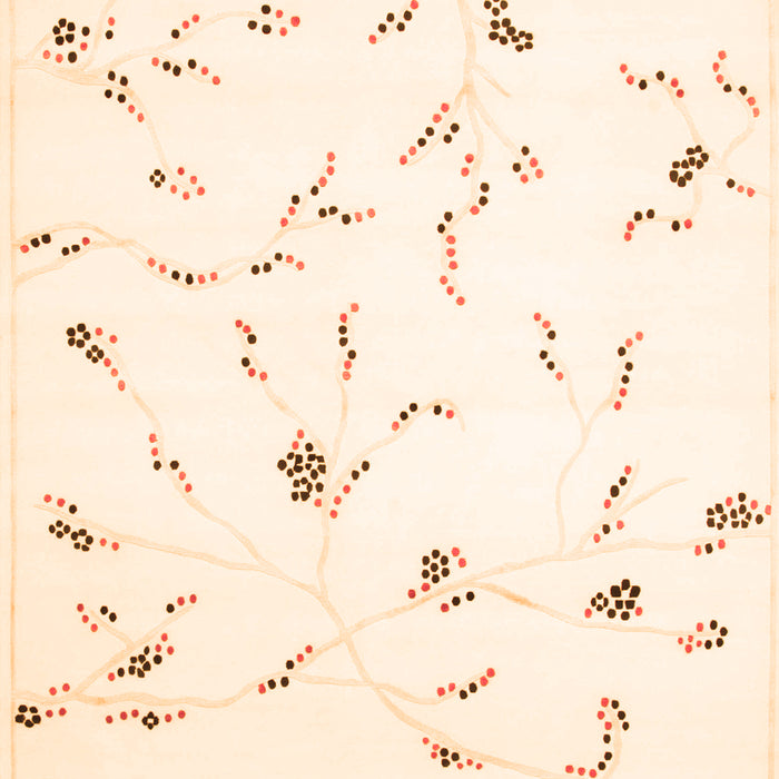 Serging Thickness of Machine Washable Solid Orange Modern Area Rugs, wshcon505org