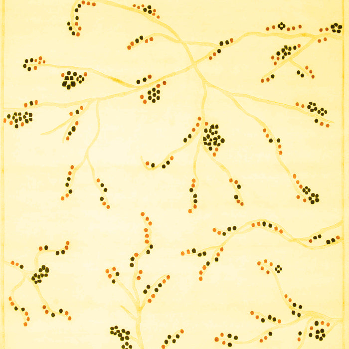 Solid Yellow Modern Rug, con505yw