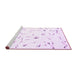 Sideview of Machine Washable Solid Purple Modern Area Rugs, wshcon505pur