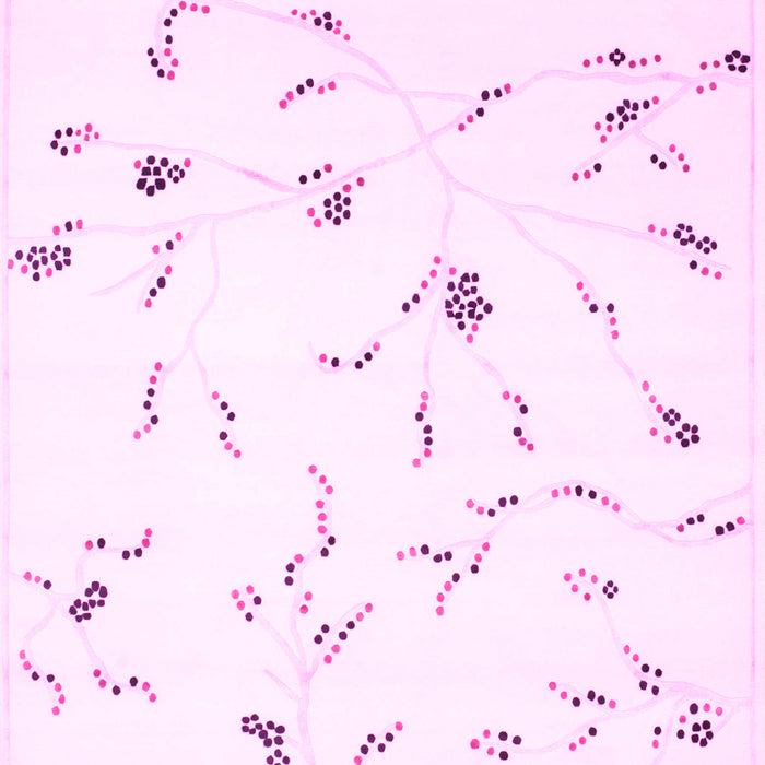 Machine Washable Solid Pink Modern Rug, wshcon505pnk