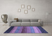 Machine Washable Abstract Blue Contemporary Rug in a Living Room, wshcon506blu