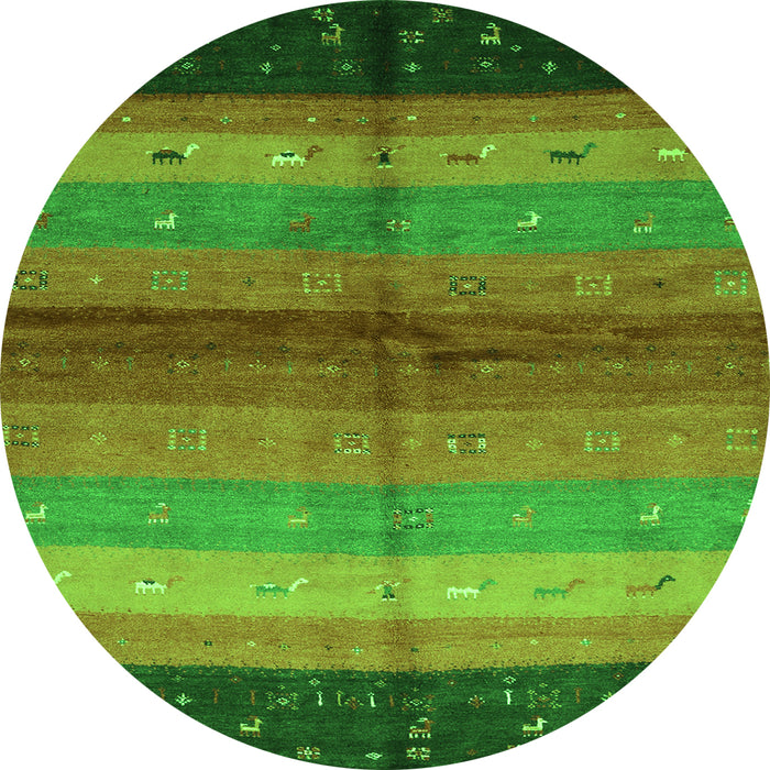 Machine Washable Abstract Green Contemporary Area Rugs, wshcon506grn