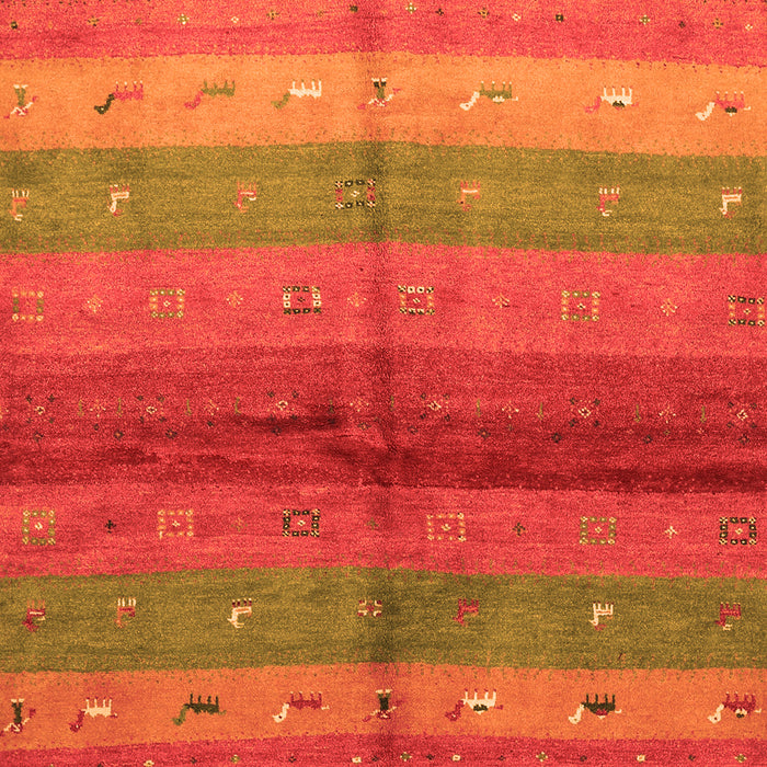 Abstract Orange Contemporary Rug, con506org