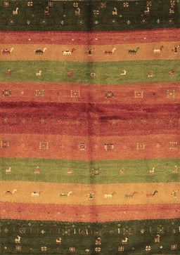 Abstract Brown Contemporary Rug, con506brn