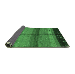 Sideview of Abstract Emerald Green Contemporary Rug, con506emgrn
