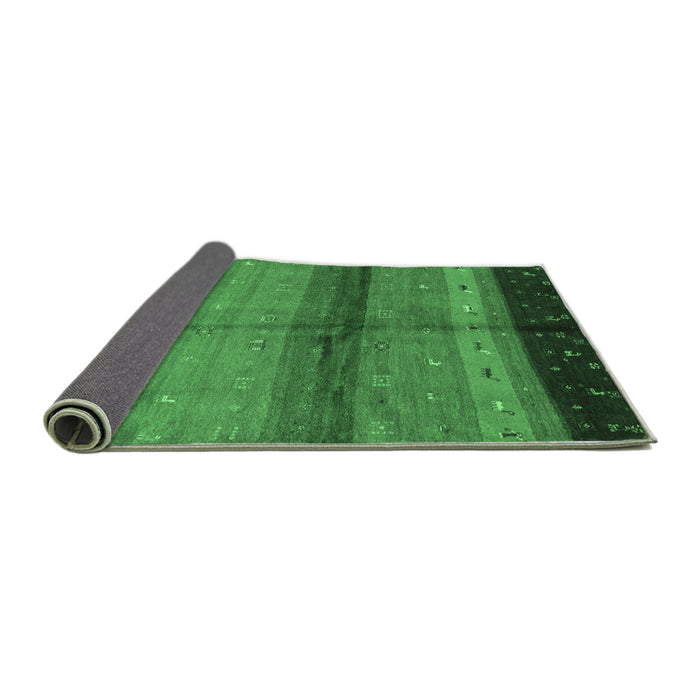 Sideview of Abstract Emerald Green Contemporary Rug, con506emgrn