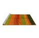 Sideview of Machine Washable Abstract Yellow Contemporary Rug, wshcon506yw