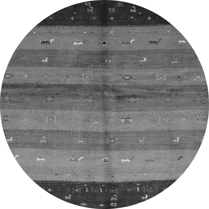 Square Abstract Gray Contemporary Rug, con506gry