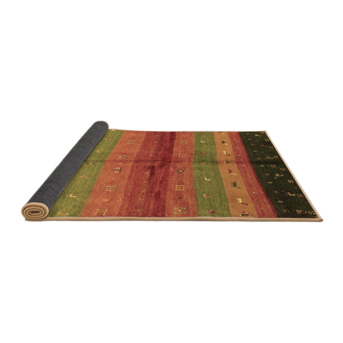 Sideview of Abstract Brown Contemporary Rug, con506brn