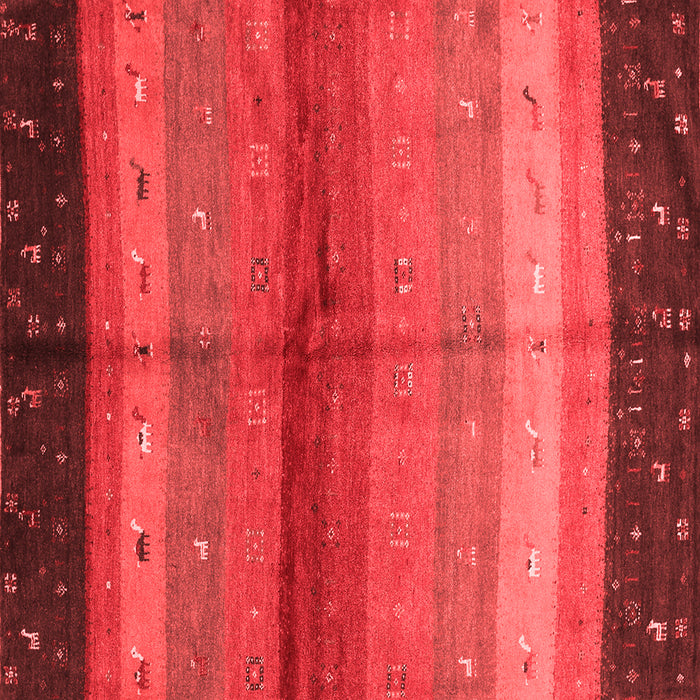 Machine Washable Abstract Red Contemporary Rug, wshcon506red