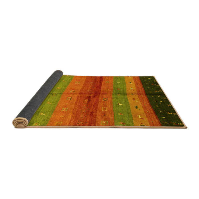 Sideview of Abstract Yellow Contemporary Rug, con506yw