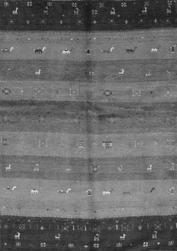 Abstract Gray Contemporary Rug, con506gry