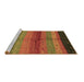 Sideview of Machine Washable Abstract Brown Contemporary Rug, wshcon506brn