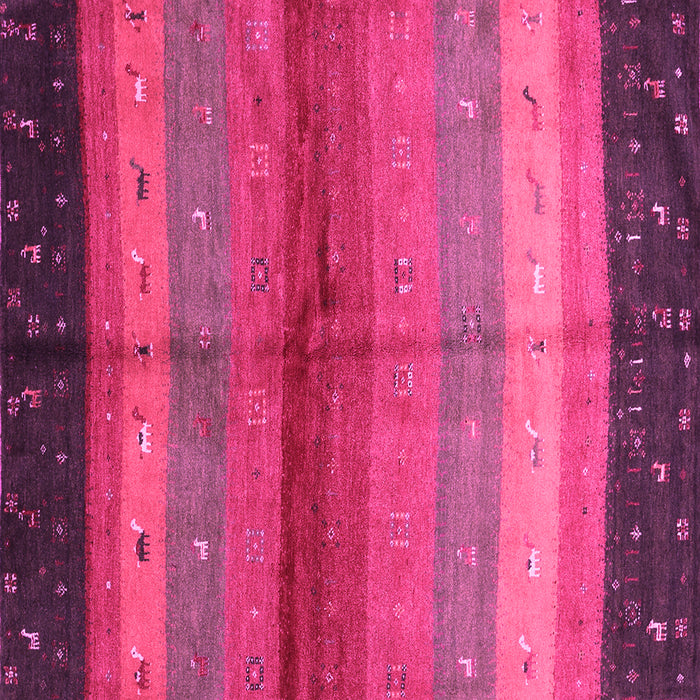Square Machine Washable Abstract Pink Contemporary Rug, wshcon506pnk