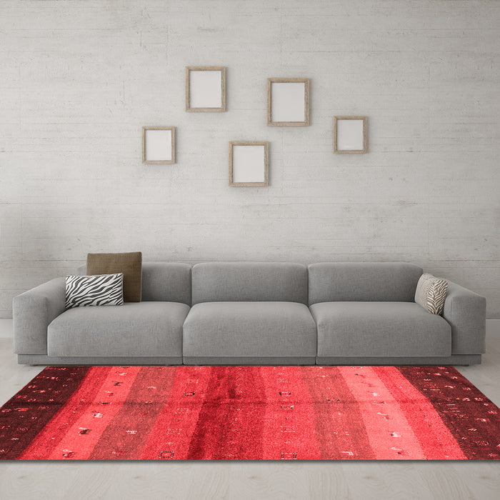 Contemporary Red Washable Rugs