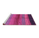 Sideview of Machine Washable Abstract Purple Contemporary Area Rugs, wshcon506pur